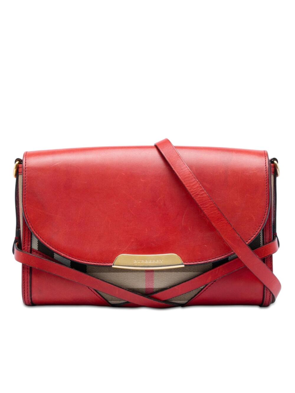 Burberry Leather And House Check Canvas #310354B46B